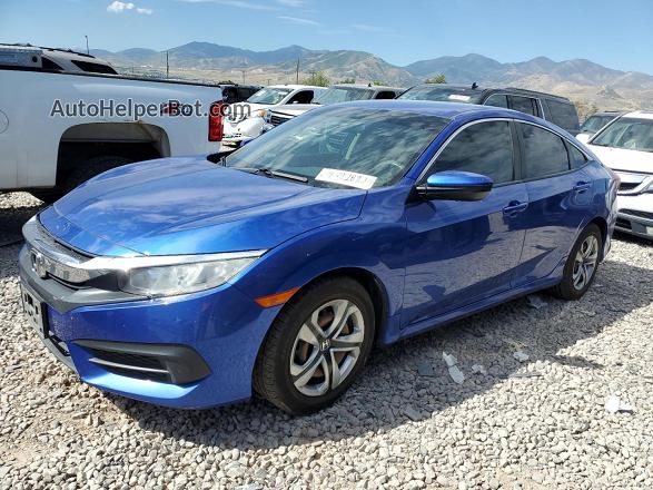 2016 Honda Civic Lx Blue vin: 19XFC2F52GE065501