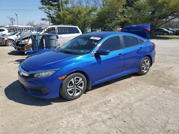 2016 Honda Civic Lx Blue vin: 19XFC2F54GE008183