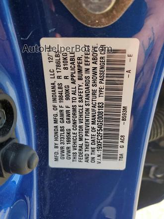 2016 Honda Civic Lx Blue vin: 19XFC2F54GE008183