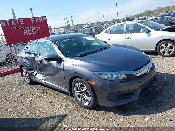2016 Honda Civic Lx Gray vin: 19XFC2F54GE094918