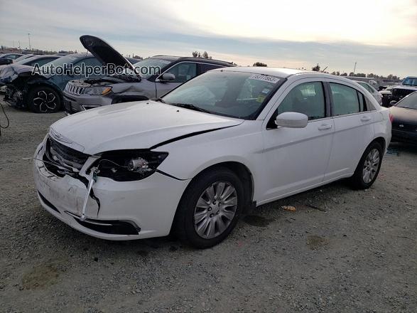 2014 Chrysler 200 Lx White vin: 1C3CCBAB0EN213674