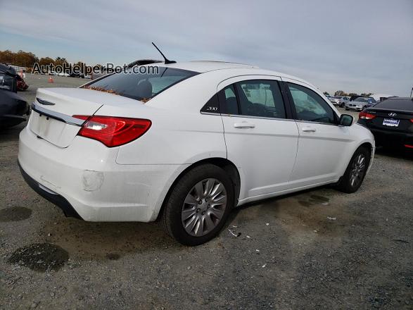 2014 Chrysler 200 Lx White vin: 1C3CCBAB0EN213674