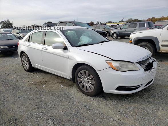 2014 Chrysler 200 Lx White vin: 1C3CCBAB0EN213674