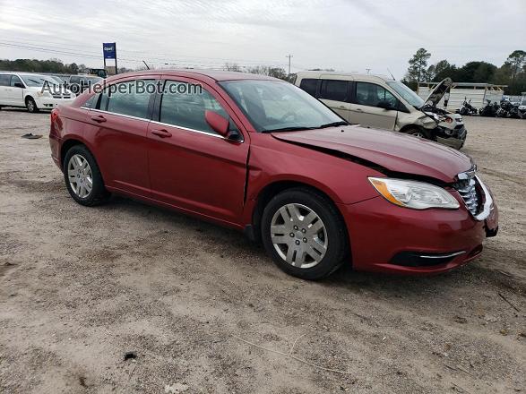2014 Chrysler 200 Lx Red vin: 1C3CCBAB2EN207200