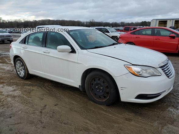 2014 Chrysler 200 Lx White vin: 1C3CCBAG9EN149985
