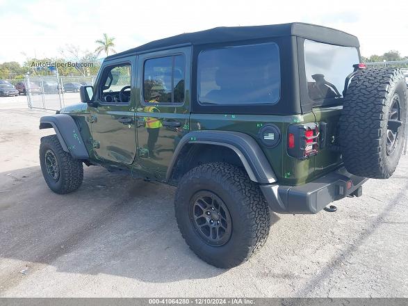 2023 Jeep Wrangler 4-door Willys 4x4 Green vin: 1C4HJXDG2PW642369