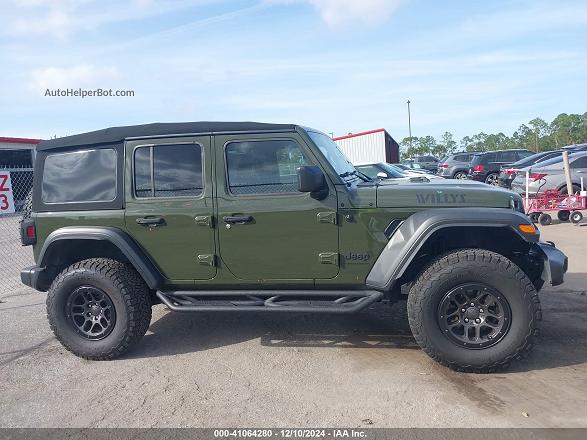 2023 Jeep Wrangler 4-door Willys 4x4 Green vin: 1C4HJXDG2PW642369