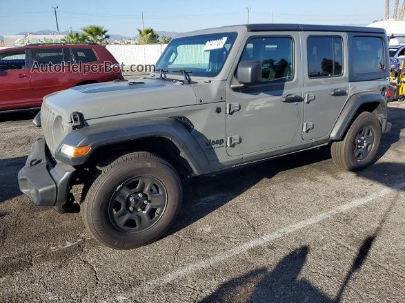 2023 Jeep Wrangler Sport Gray vin: 1C4HJXDG3PW509359