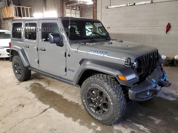 2023 Jeep Wrangler 4xe Gray vin: 1C4JJXN60PW642619