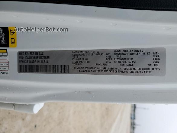 2023 Jeep Wrangler 4xe White vin: 1C4JJXN61PW627689