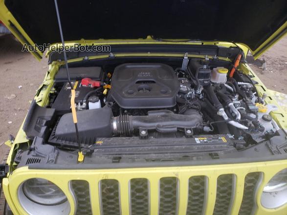 2023 Jeep Wrangler Sahara 4xe Желтый vin: 1C4JJXP60PW553825