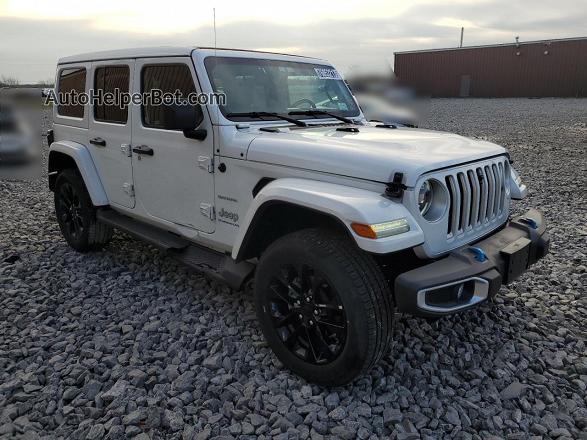 2023 Jeep Wrangler Sahara 4xe White vin: 1C4JJXP67PW627306