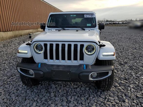 2023 Jeep Wrangler Sahara 4xe White vin: 1C4JJXP67PW627306