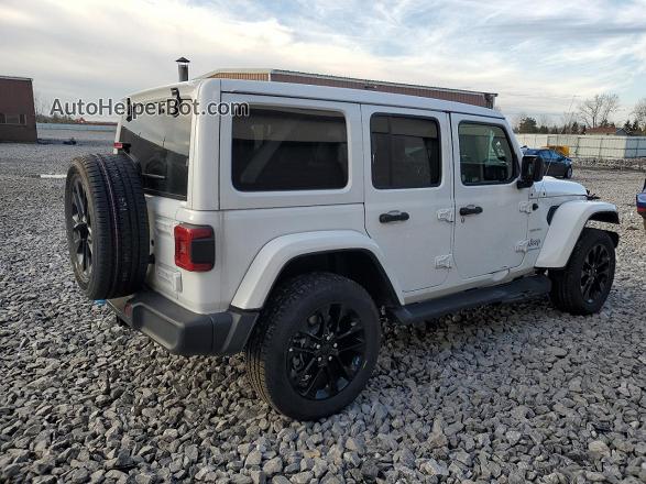 2023 Jeep Wrangler Sahara 4xe White vin: 1C4JJXP67PW627306