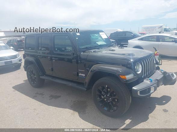 2023 Jeep Wrangler 4xe Sahara 4x4 Black vin: 1C4JJXP67PW661231