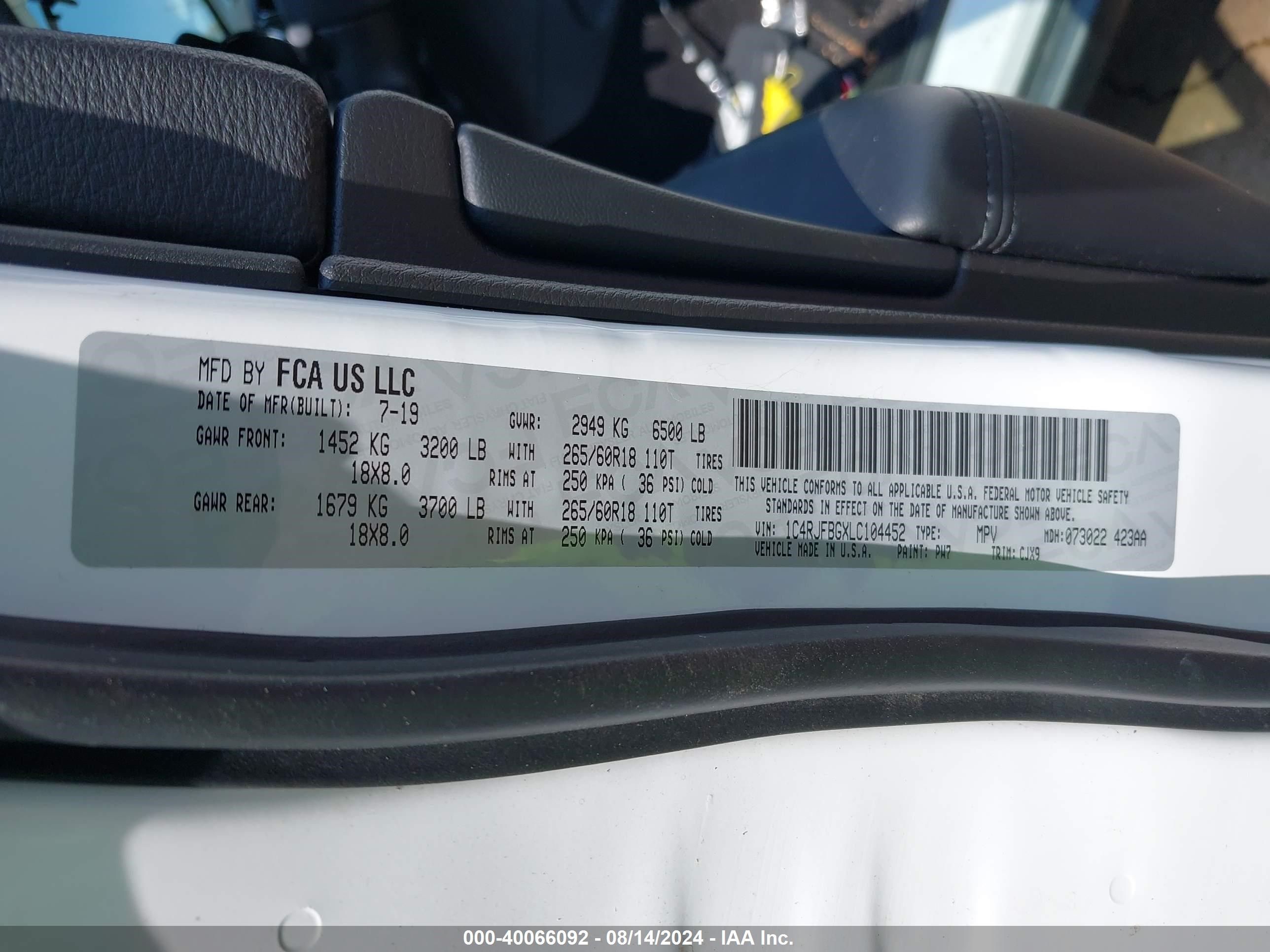 Price & History 2020 Jeep Grand Cherokee Limited 4x4 3.6l V