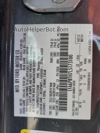 2020 Ford Mustang  Gray vin: 1FA6P8TH7L5173100