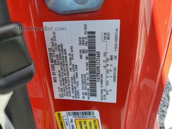 2020 Ford Mustang  Red vin: 1FATP8UH9L5131660