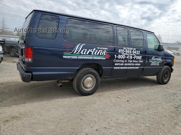 2003 Ford Econoline E350 Super Duty Wagon Синий vin: 1FBSS31L83HB06526