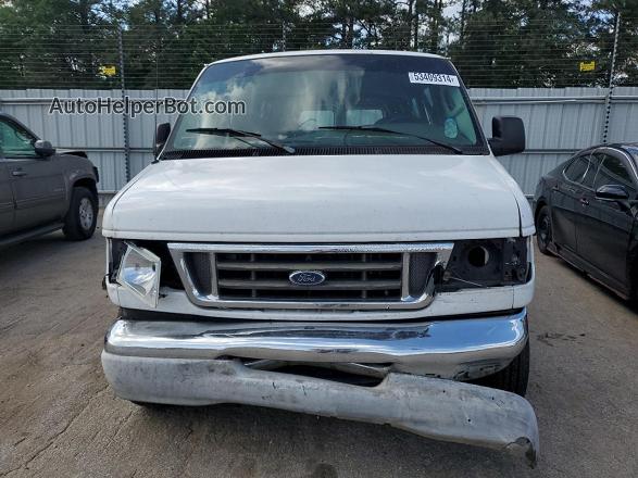 2007 Ford Econoline E350 Super Duty Wagon White vin: 1FBSS31LX7DA29123