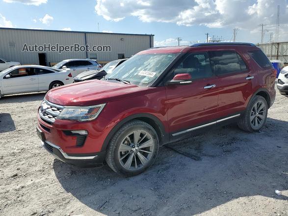 2018 Ford Explorer Limited Red vin: 1FM5K7FH0JGB30421