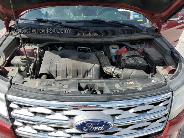 2018 Ford Explorer Limited Red vin: 1FM5K7FH0JGB30421