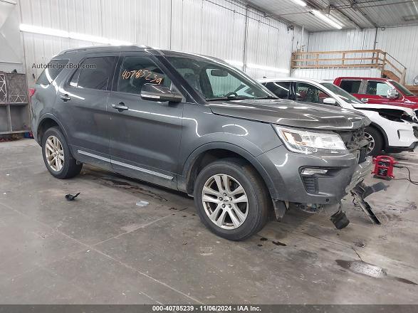 2018 Ford Explorer Xlt Gray vin: 1FM5K8D82JGC71919