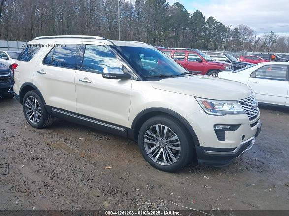 2018 Ford Explorer Platinum Cream vin: 1FM5K8HT5JGA24019