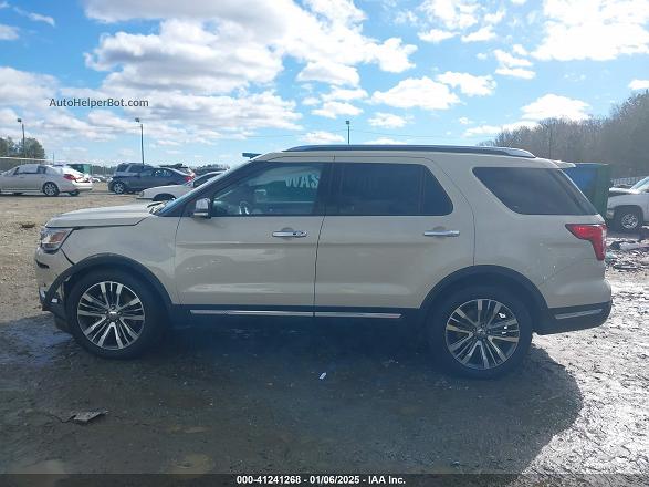 2018 Ford Explorer Platinum Cream vin: 1FM5K8HT5JGA24019