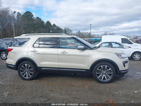 2018 Ford Explorer Platinum Cream vin: 1FM5K8HT5JGA24019