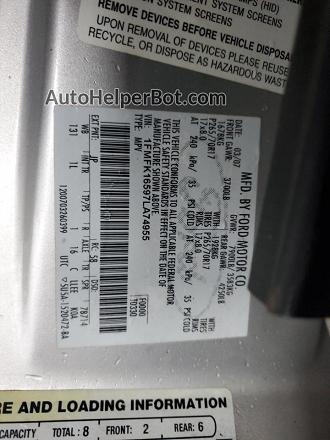 2007 Ford Expedition El Xlt Серебряный vin: 1FMFK16597LA74955