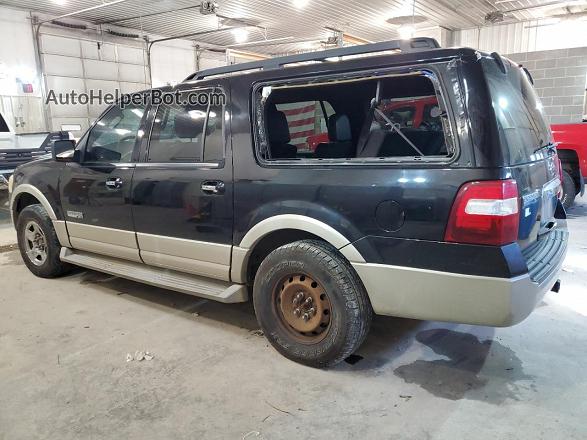 2007 Ford Expedition El Eddie Bauer Black vin: 1FMFK18567LA98711