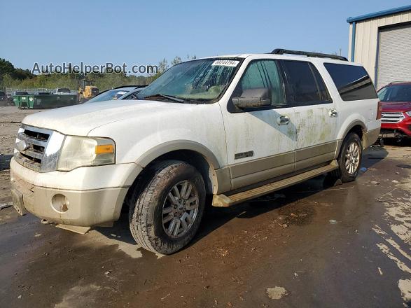2007 Ford Expedition El Eddie Bauer Белый vin: 1FMFK18577LA79018