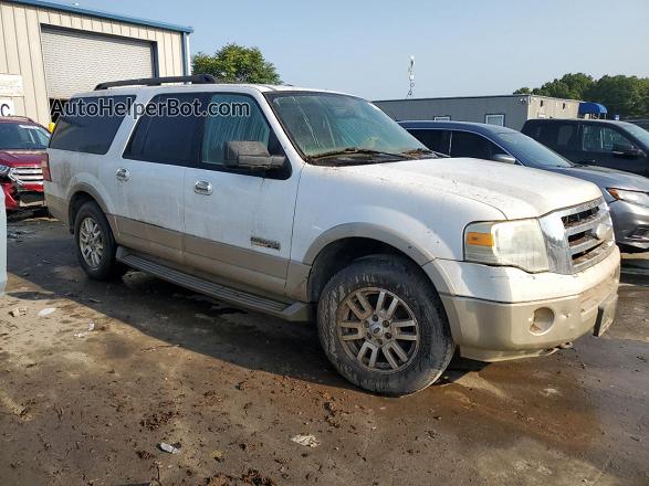 2007 Ford Expedition El Eddie Bauer Белый vin: 1FMFK18577LA79018