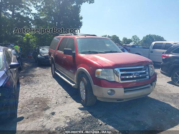 2007 Ford Expedition El Eddie Bauer Red vin: 1FMFK185X7LA25258