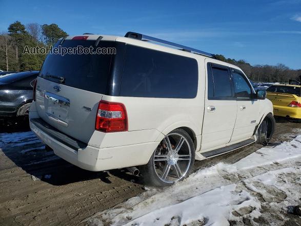 2007 Ford Expedition El Limited White vin: 1FMFK20597LA45616