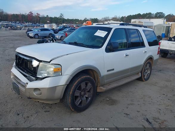 2007 Ford Expedition Eddie Bauer White vin: 1FMFU18567LA29642