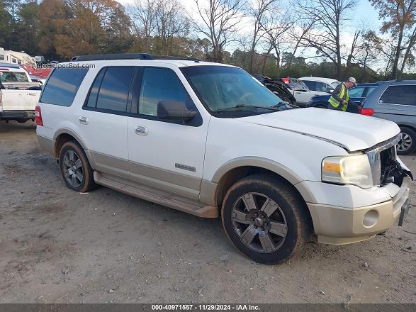 2007 Ford Expedition Eddie Bauer White vin: 1FMFU18567LA29642