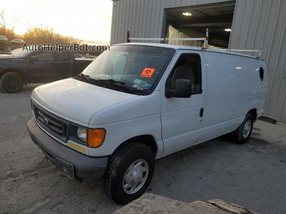 2007 Ford Econoline E150 Van White vin: 1FTNE14W27DB28576