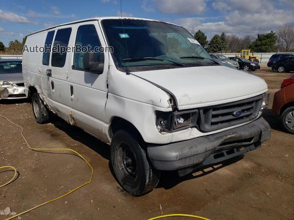 2007 Ford Econoline E250 Van White vin: 1FTNE24L57DA70832