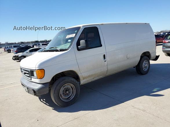 2007 Ford Econoline E250 Van White vin: 1FTNE24W87DA60029