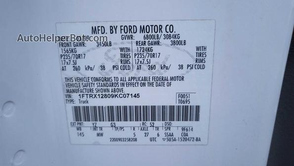 2009 Ford F150 Super Cab Двухцветный vin: 1FTRX12809KC07145