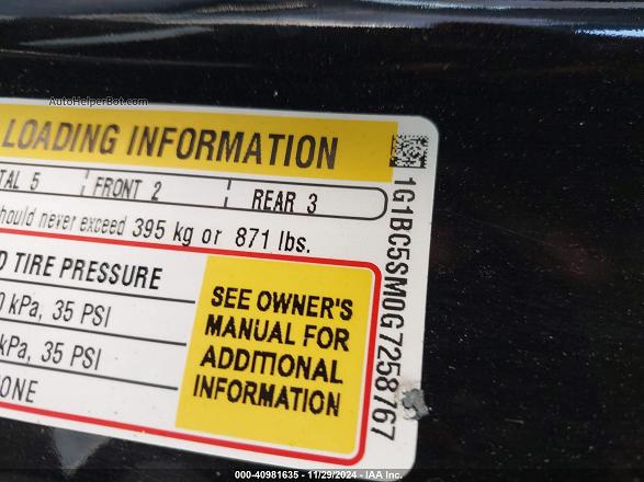 2016 Chevrolet Cruze Ls Auto Black vin: 1G1BC5SM0G7258767