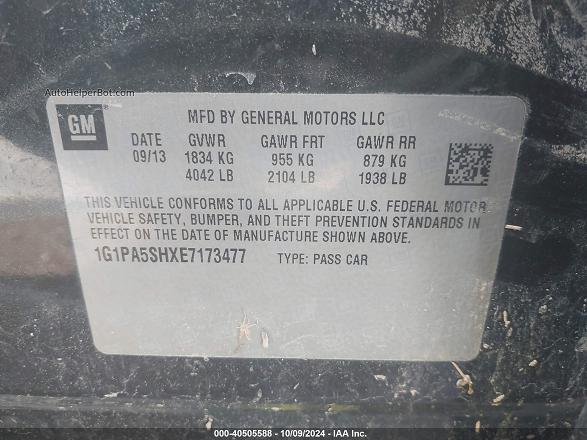 2014 Chevrolet Cruze Ls Auto Черный vin: 1G1PA5SHXE7173477