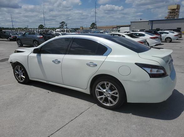 2014 Nissan Maxima S White vin: 1N4AA5AP8EC459122