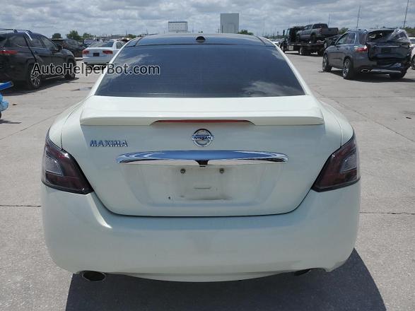 2014 Nissan Maxima S White vin: 1N4AA5AP8EC459122