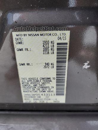 2015 Nissan Altima 2.5 Gray vin: 1N4AL3AP3FC433513