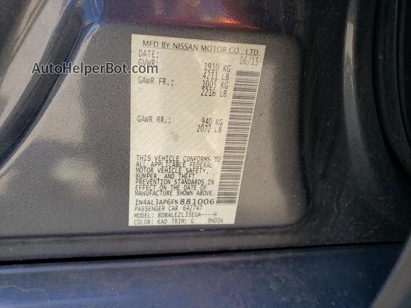 2015 Nissan Altima 2.5 Gray vin: 1N4AL3AP6FN881006