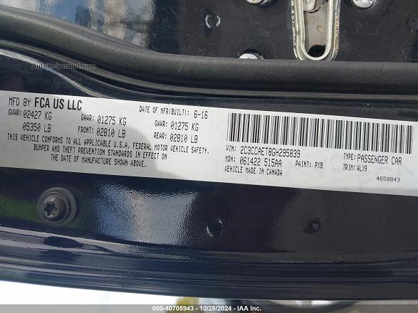 2016 Chrysler 300c   Black vin: 2C3CCAET8GH295839