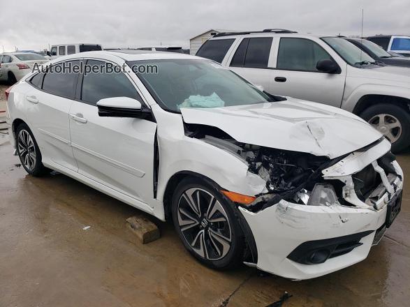 2016 Honda Civic Exl White vin: 2HGFC1F7XGH639795